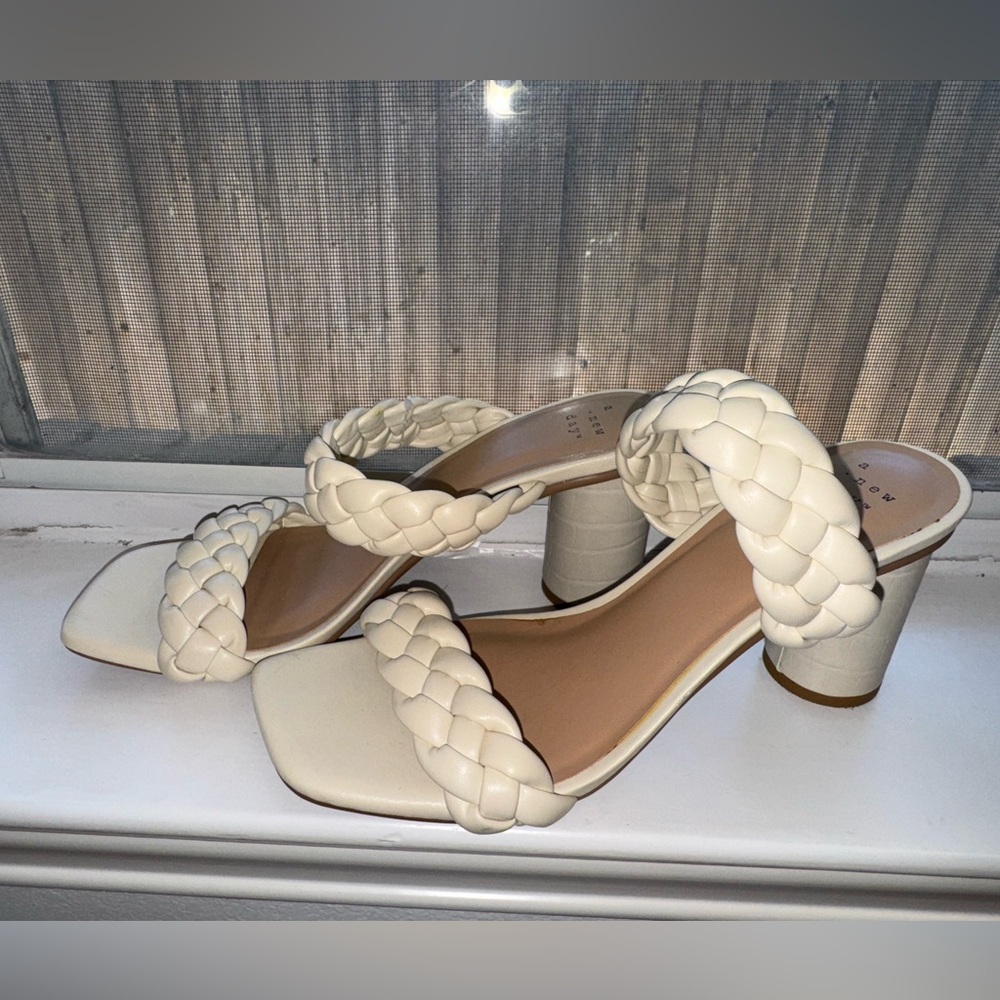 Cream Braided Women's Sandals